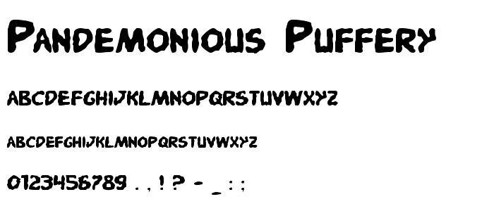 Pandemonious Puffery font